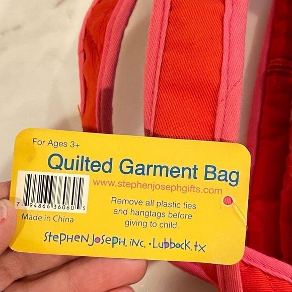 Stephen Joseph Red Ladybug Quilted Garment Bag - Picture 7 of 9